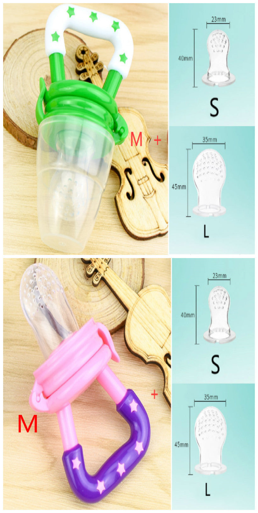 Baby Silicone Pacifier & Complementary Food Feeder