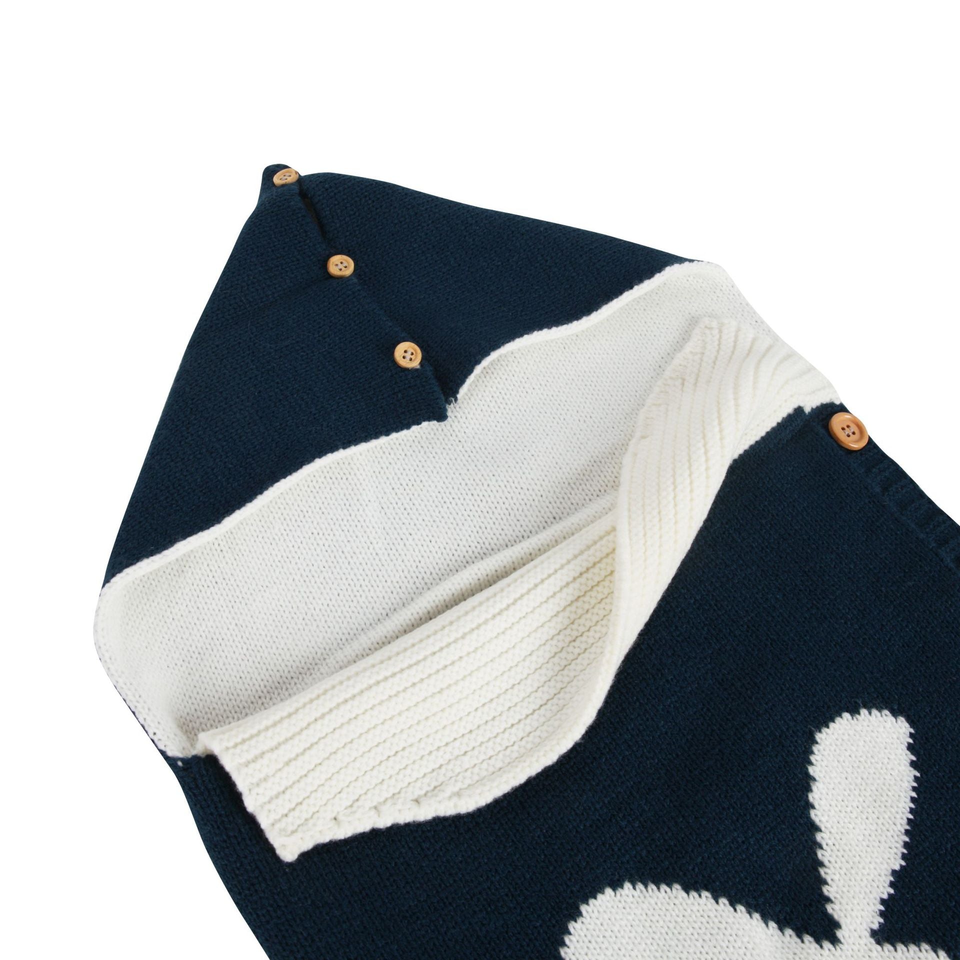 Baby Knitted Rabbit Button Sleeping Bag