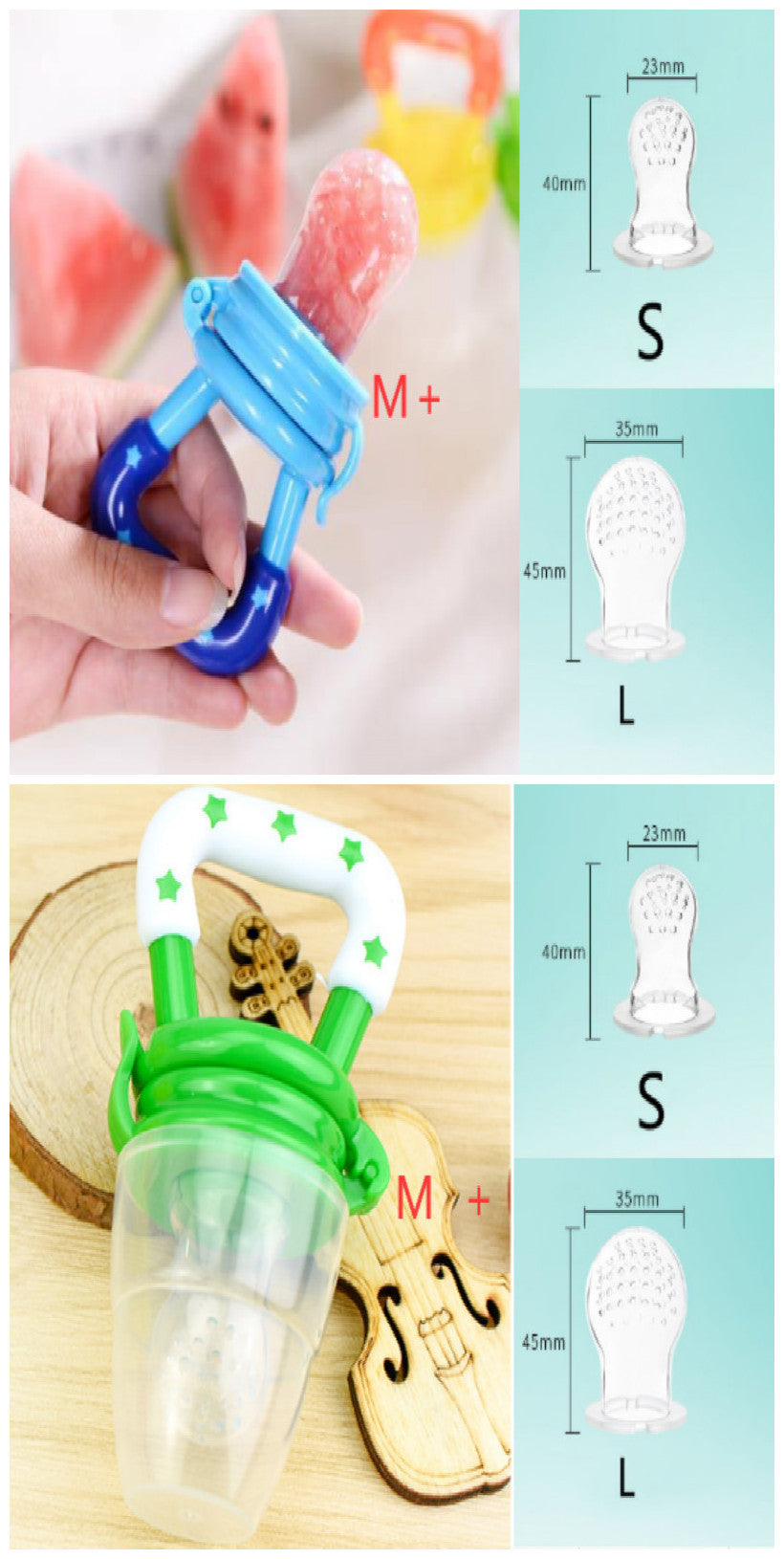 Baby Silicone Pacifier & Complementary Food Feeder