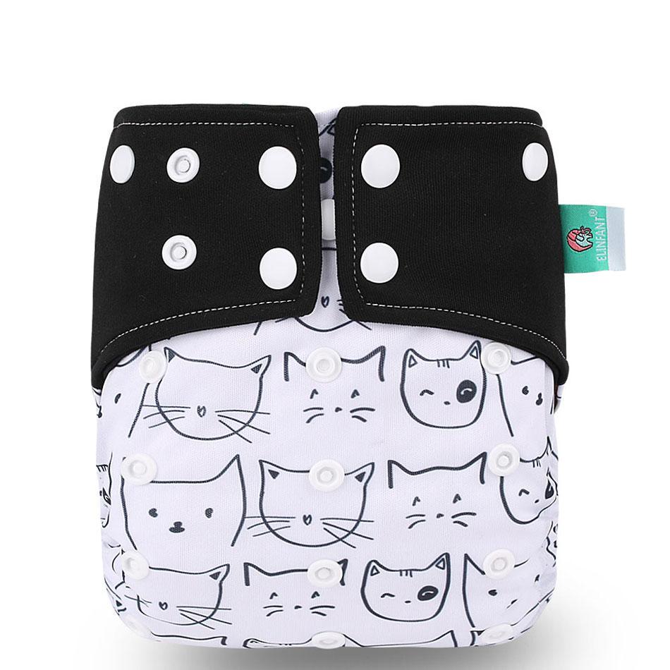 Eco-Friendly Reusable Cloth Diaper — Cartoon Owl Print