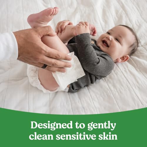 Huggies Natural Care Sensitive Baby Wipes, Unscented, Hypoallergenic, 99% Purified Water, 12 Flip-Top Packs (768 Wipes Total), Packaging May Vary
