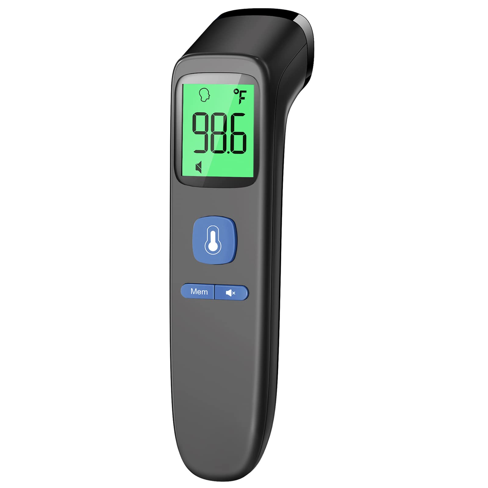 No-Touch Thermometer for Adults and Kids, Accurate Digital Baby Thermometer, Fever Alarm & Silent Mode, 2 in 1 Forehead & Object Mode