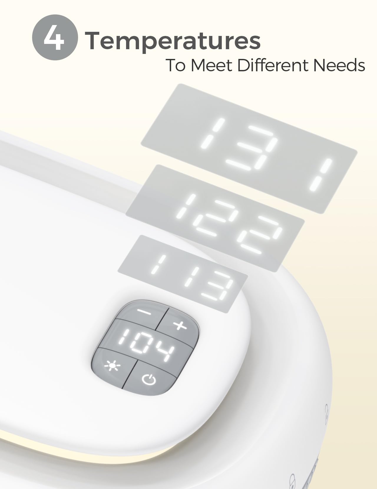 Momcozy Baby Wipe Warmer, Innovative Spring Design, Large Capacity Wipes Dispenser, Fast and Even Heating, 4 Modes of Temperature Heating Control, Diaper Wipe Warmer with Night Light