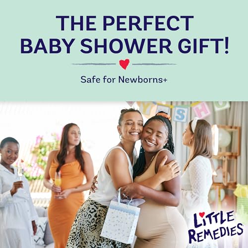 Little Remedies New Baby Essentials Kit with Saline Nasal Spray, Diaper Rash Cream, Gas Relief Drops, Gripe Water & More, Safe for Newborns