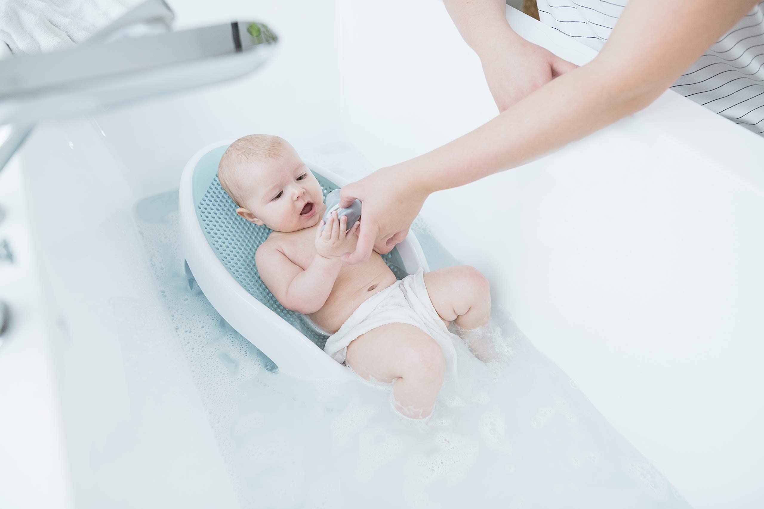 Angelcare Baby Bath Support (Gray) | Ideal for Babies Less Than 6 Months Old