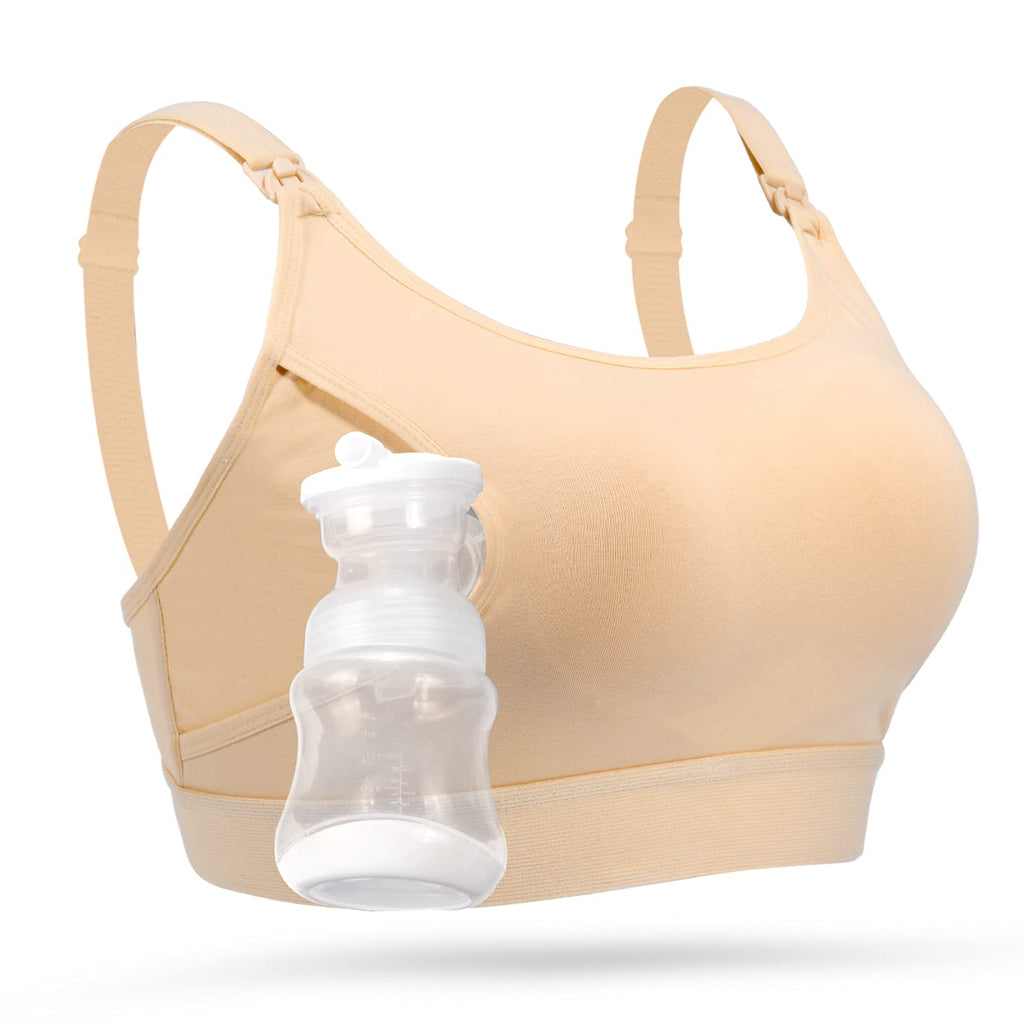 Momcozy Hands Free Pumping Bra, Adjustable Breast-Pumps Holding and Nursing Bra, Pumping & Nursing Bra in One