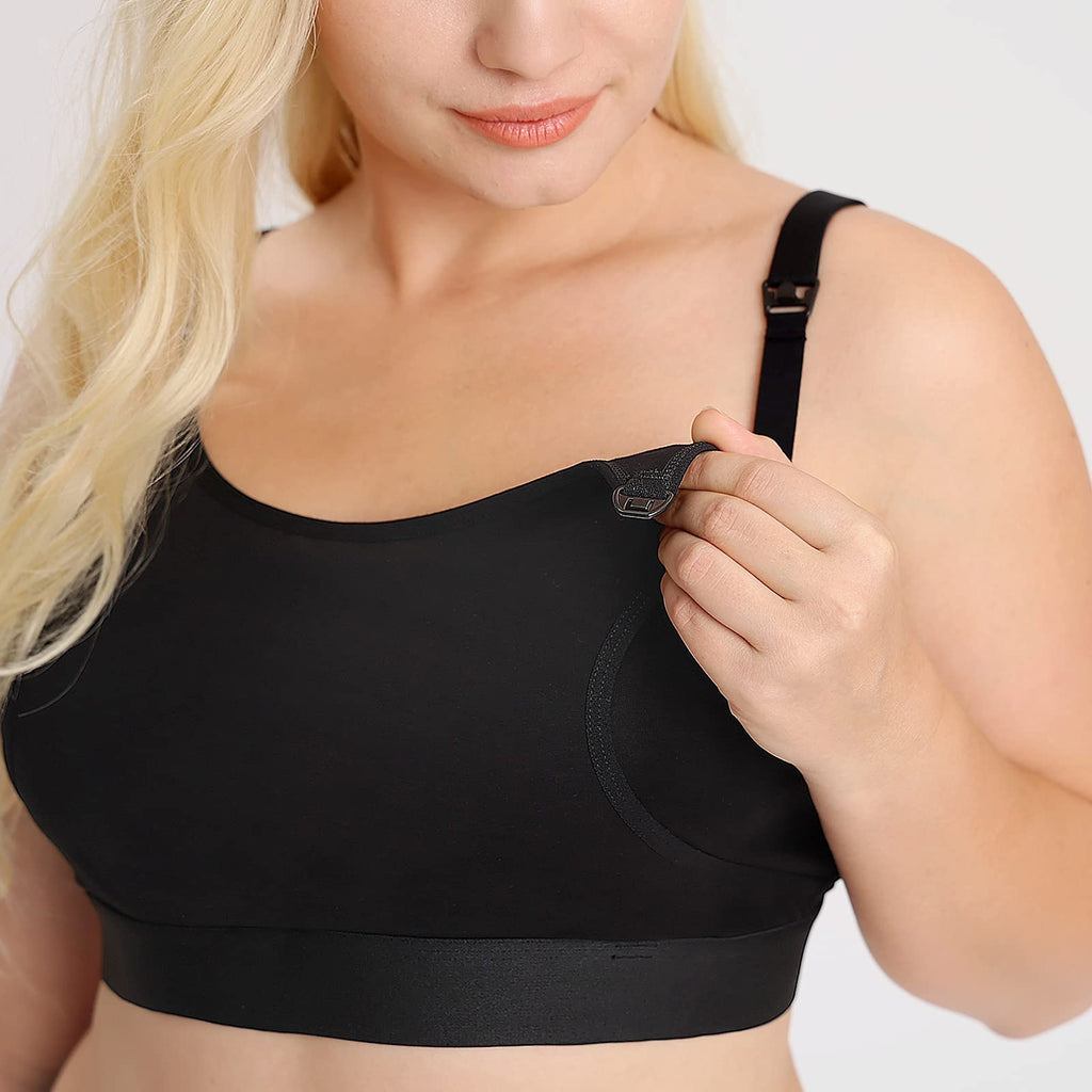 Momcozy Hands Free Pumping Bra, Adjustable Breast-Pumps Holding and Nursing Bra, Pumping & Nursing Bra in One