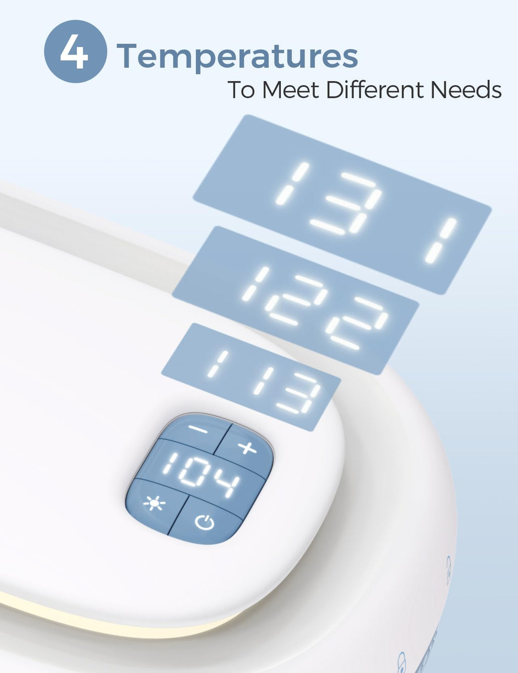 Momcozy Baby Wipe Warmer, Innovative Spring Design, Large Capacity Wipes Dispenser, Fast and Even Heating, 4 Modes of Temperature Heating Control, Diaper Wipe Warmer with Night Light