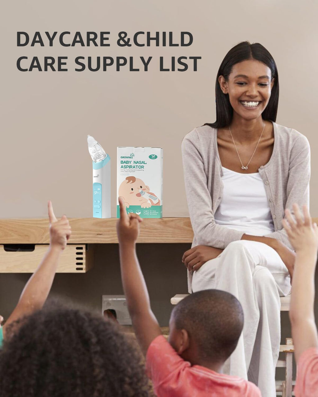 GROWNSY Nasal Aspirator for Baby, Electric Baby Nose Sucker with Larger Suction Chamber and More Powerful Suction, Automatic Nose Cleaner with Music and Light Soothing Function