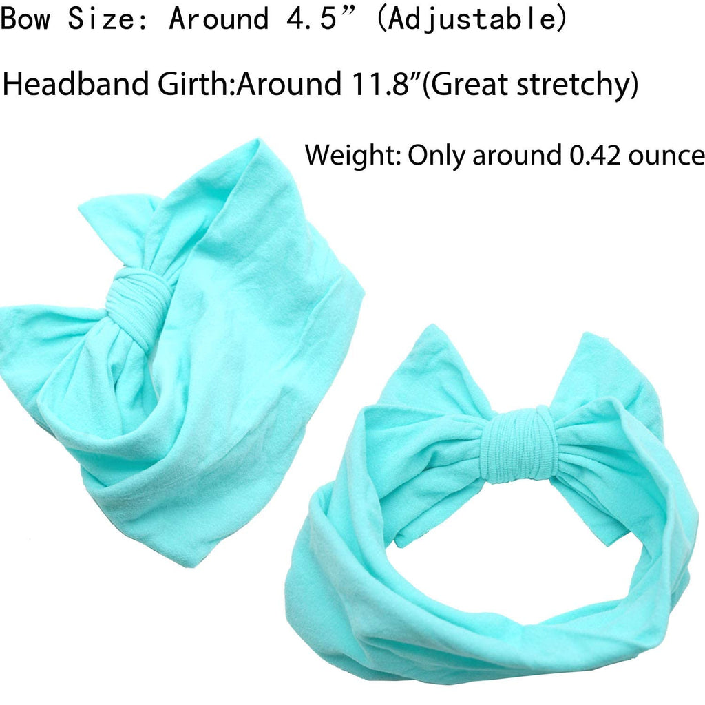CÉLLOT 10 Colors Super Stretchy Soft Knot Baby Girl Headbands with Hair Bows Nylon Head Wrap For Newborn Baby Girls Infants Toddlers Kids