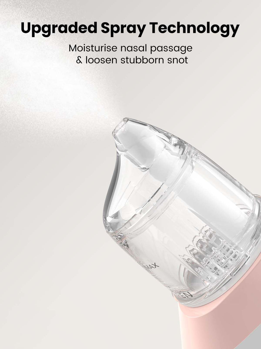 GROWNSY Nasal Aspirator for Baby, Electric Baby Nose Sucker with Larger Suction Chamber and More Powerful Suction, Automatic Nose Cleaner with Music and Light Soothing Function