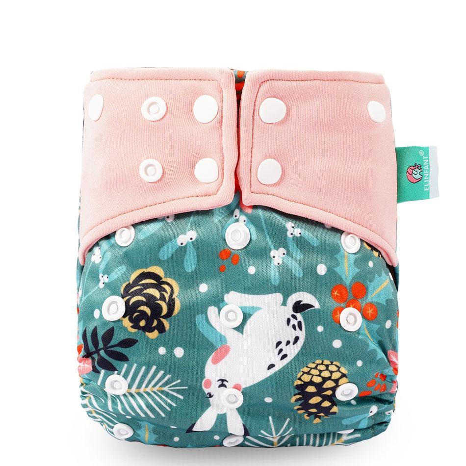 Eco-Friendly Reusable Cloth Diaper — Cartoon Owl Print