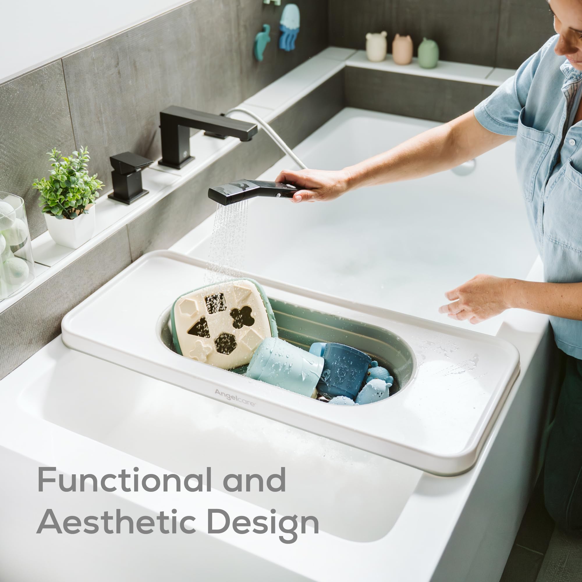 Angelcare Baby Bath Support (Gray) | Ideal for Babies Less Than 6 Months Old