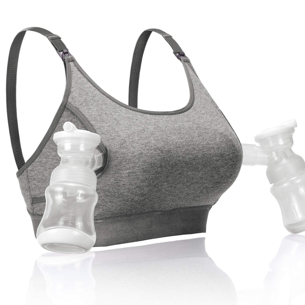 Momcozy Hands Free Pumping Bra, Adjustable Breast-Pumps Holding and Nursing Bra, Pumping & Nursing Bra in One