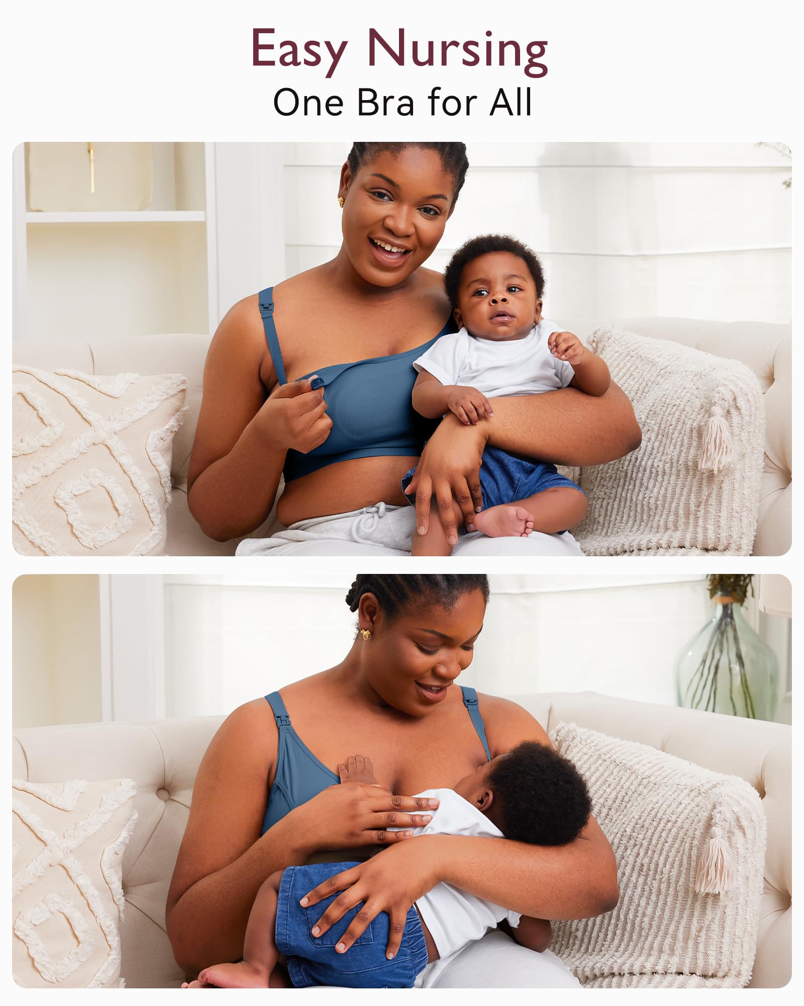 Momcozy Hands Free Pumping Bra, Adjustable Breast-Pumps Holding and Nursing Bra, Pumping & Nursing Bra in One
