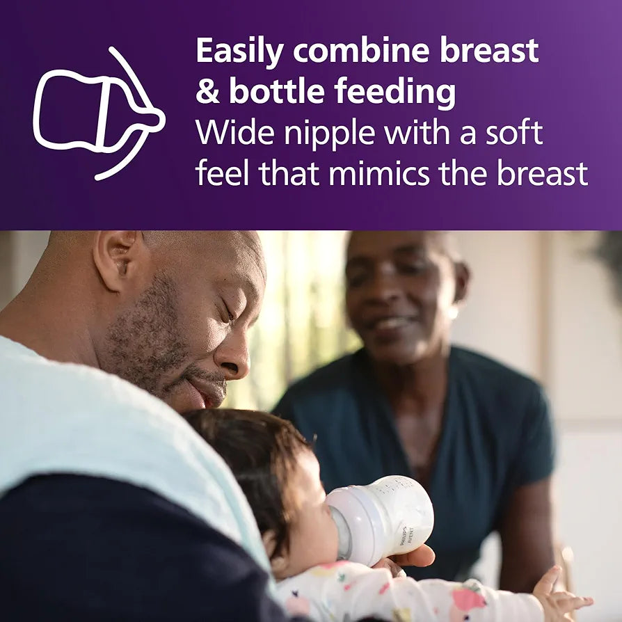 Philips Avent Natural Baby Bottles with Natural Response Nipples , 9oz, 4-Pack, SCY903/04