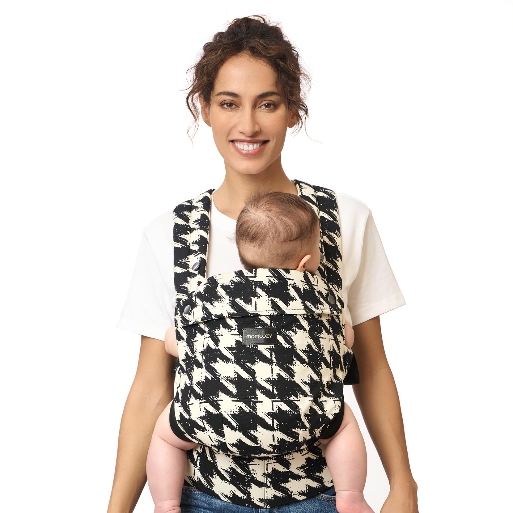 Momcozy Baby Carrier - Ergonomic, Cozy and Lightweight Carrier for 7-45lbs, Effortless to Put On, Ideal for Hands-Free Parenting, Enhanced Lumbar Support, Purehug for Infant to Toddler, Khaki