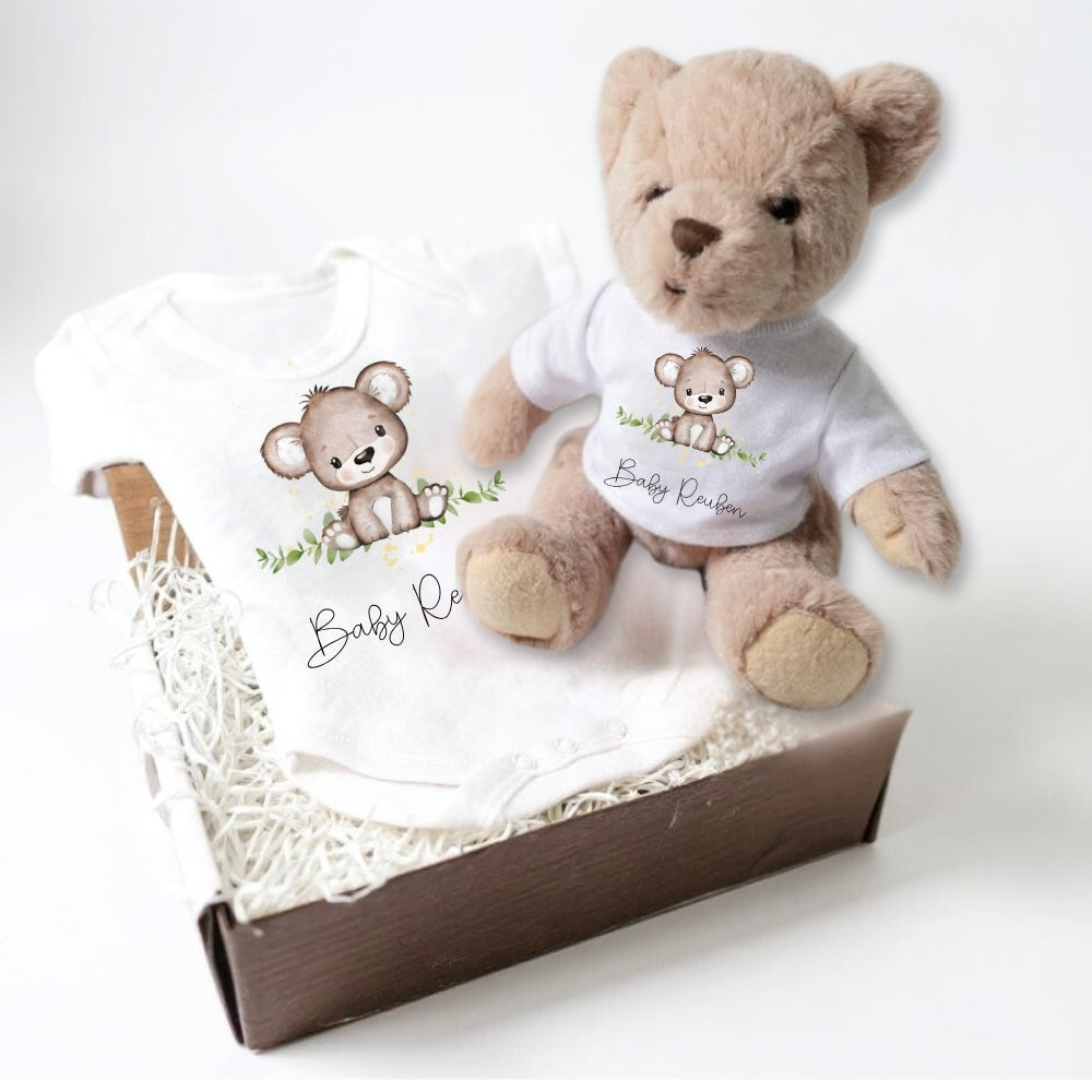 Personalised Bear Baby Gift Vest