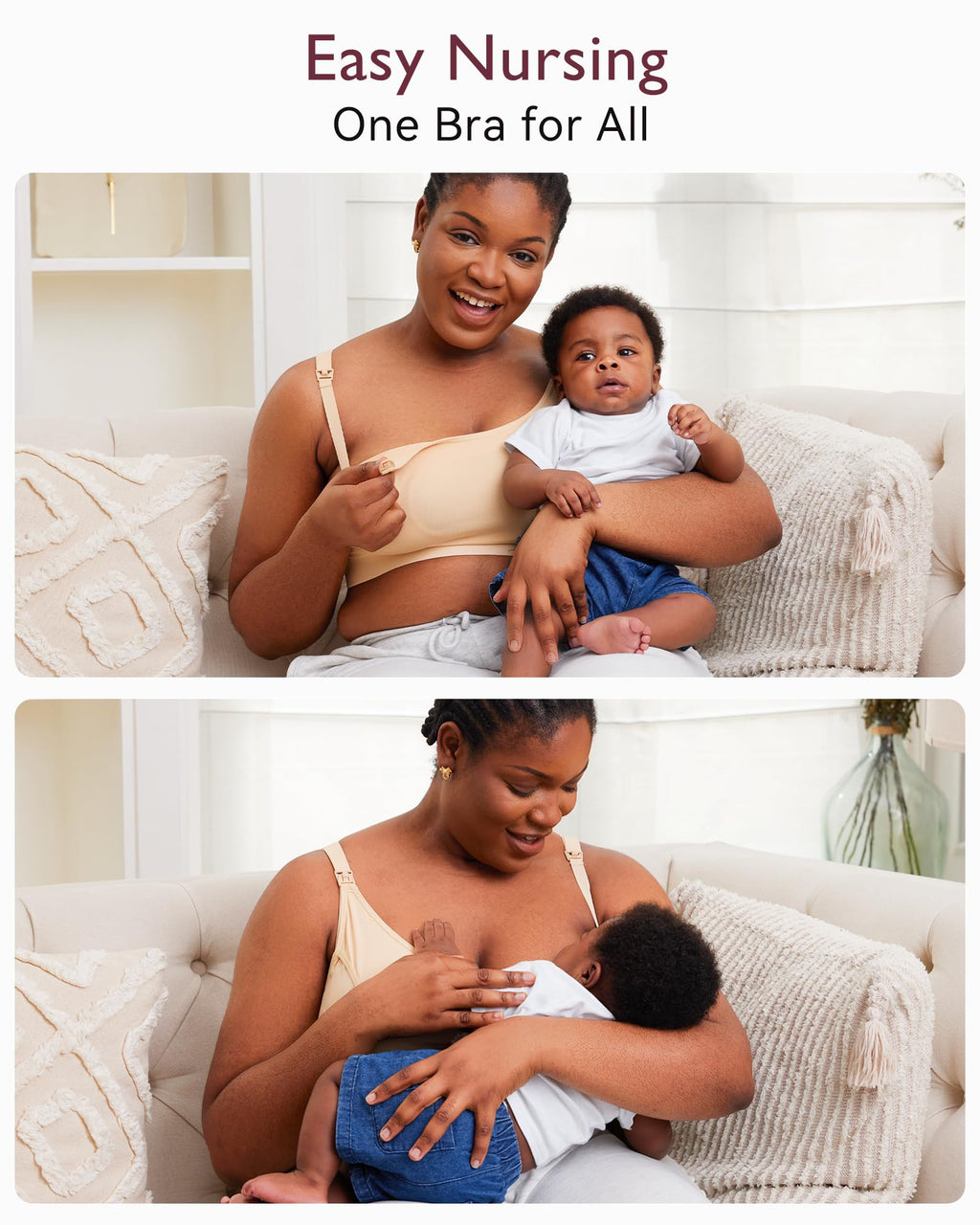 Momcozy Hands Free Pumping Bra, Adjustable Breast-Pumps Holding and Nursing Bra, Pumping & Nursing Bra in One
