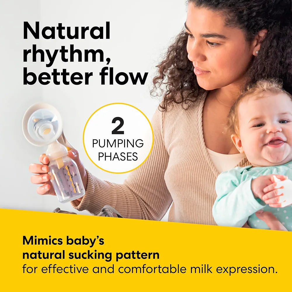 Medela Harmony Manual Breast Pump, Compact Swiss Design with PersonalFit Flex Shields and Medela's 2-Phase Expression Technology