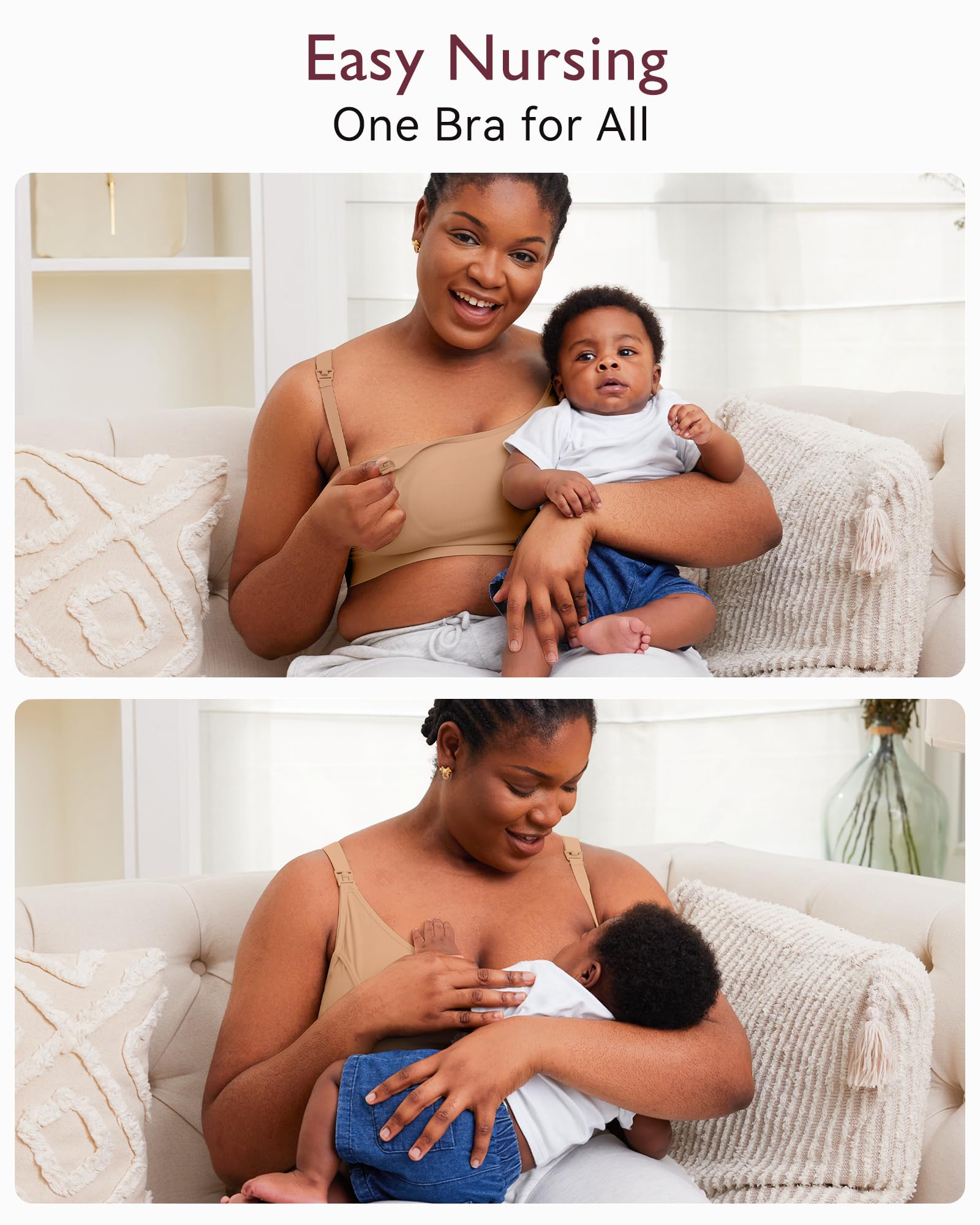 Momcozy Hands Free Pumping Bra, Adjustable Breast-Pumps Holding and Nursing Bra, Pumping & Nursing Bra in One