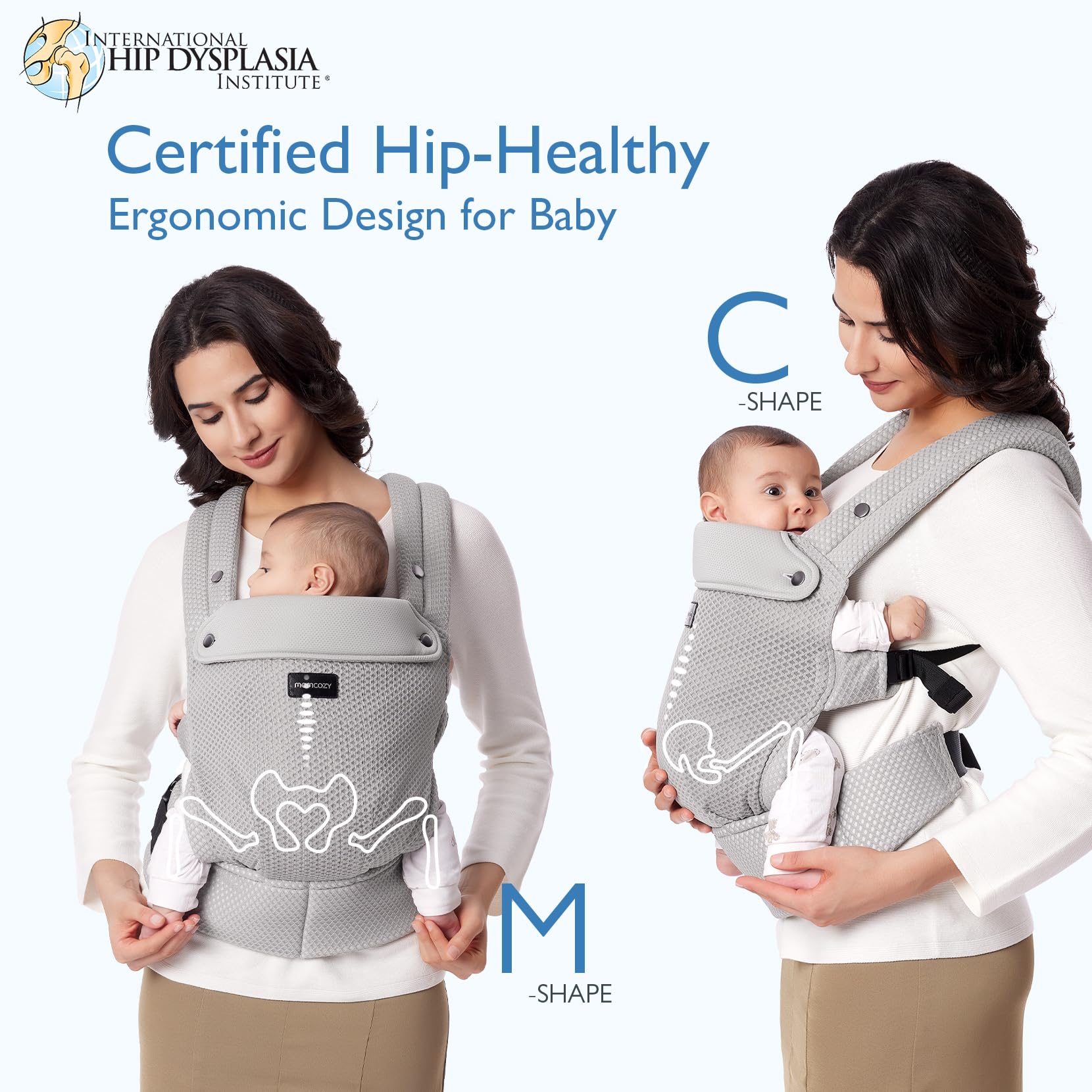 Momcozy Baby Carrier - Ergonomic, Cozy and Lightweight Carrier for 7-45lbs, Effortless to Put On, Ideal for Hands-Free Parenting, Enhanced Lumbar Support, Purehug for Infant to Toddler, Khaki