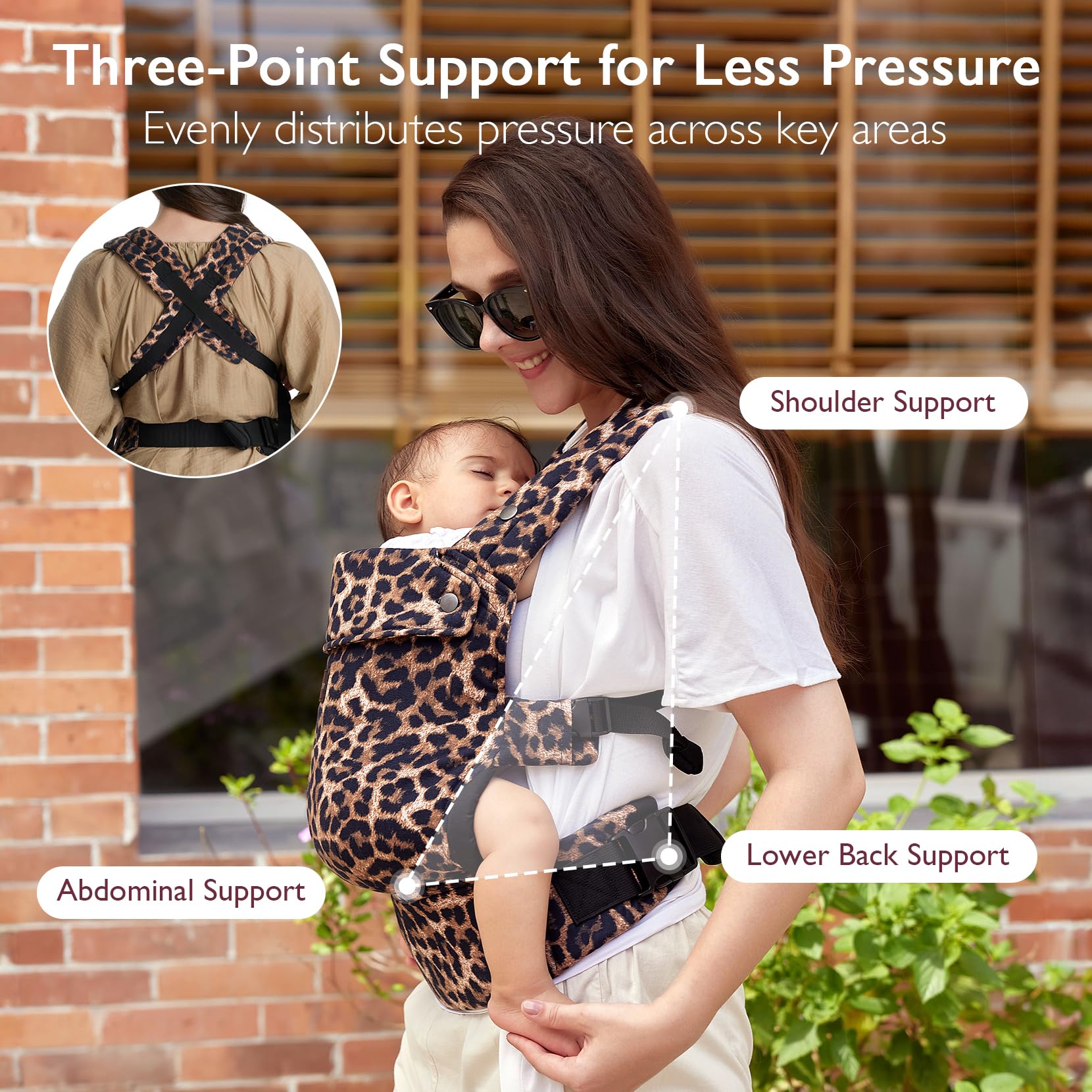 Momcozy Baby Carrier - Ergonomic, Cozy and Lightweight Carrier for 7-45lbs, Effortless to Put On, Ideal for Hands-Free Parenting, Enhanced Lumbar Support, Purehug for Infant to Toddler, Khaki