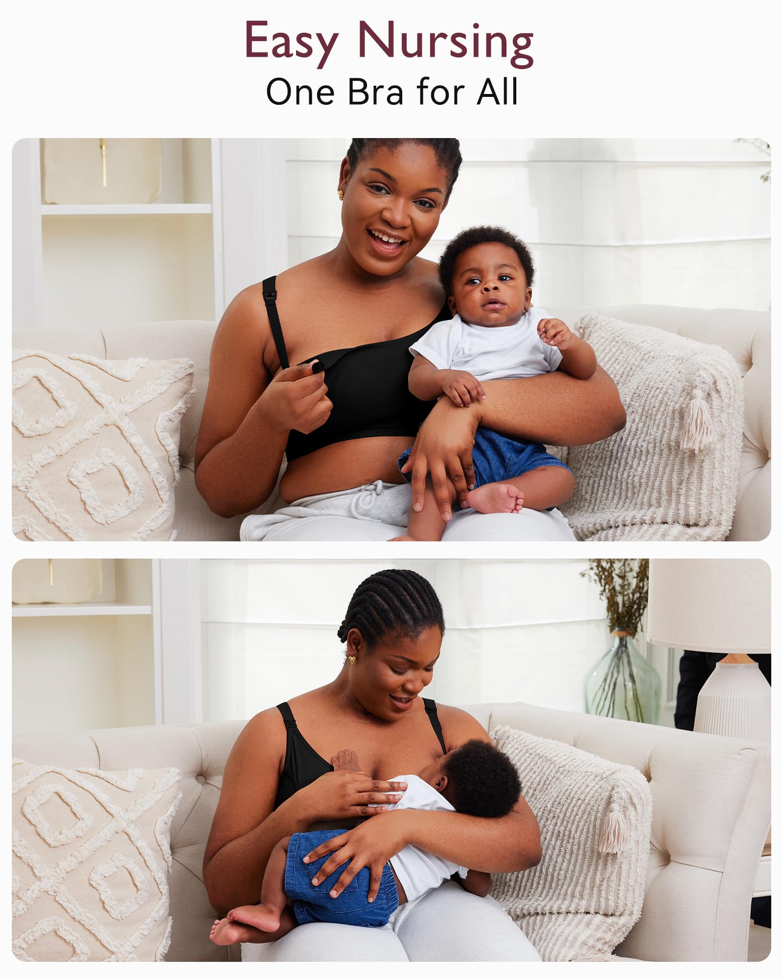 Momcozy Hands Free Pumping Bra, Adjustable Breast-Pumps Holding and Nursing Bra, Pumping & Nursing Bra in One