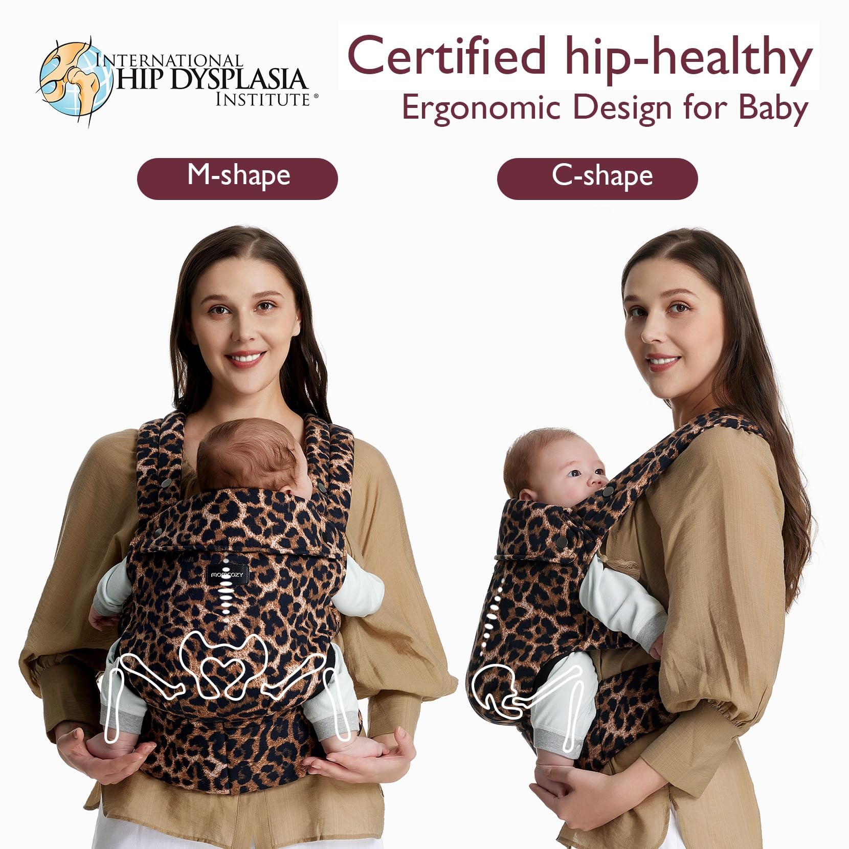 Momcozy Baby Carrier - Ergonomic, Cozy and Lightweight Carrier for 7-45lbs, Effortless to Put On, Ideal for Hands-Free Parenting, Enhanced Lumbar Support, Purehug for Infant to Toddler, Khaki