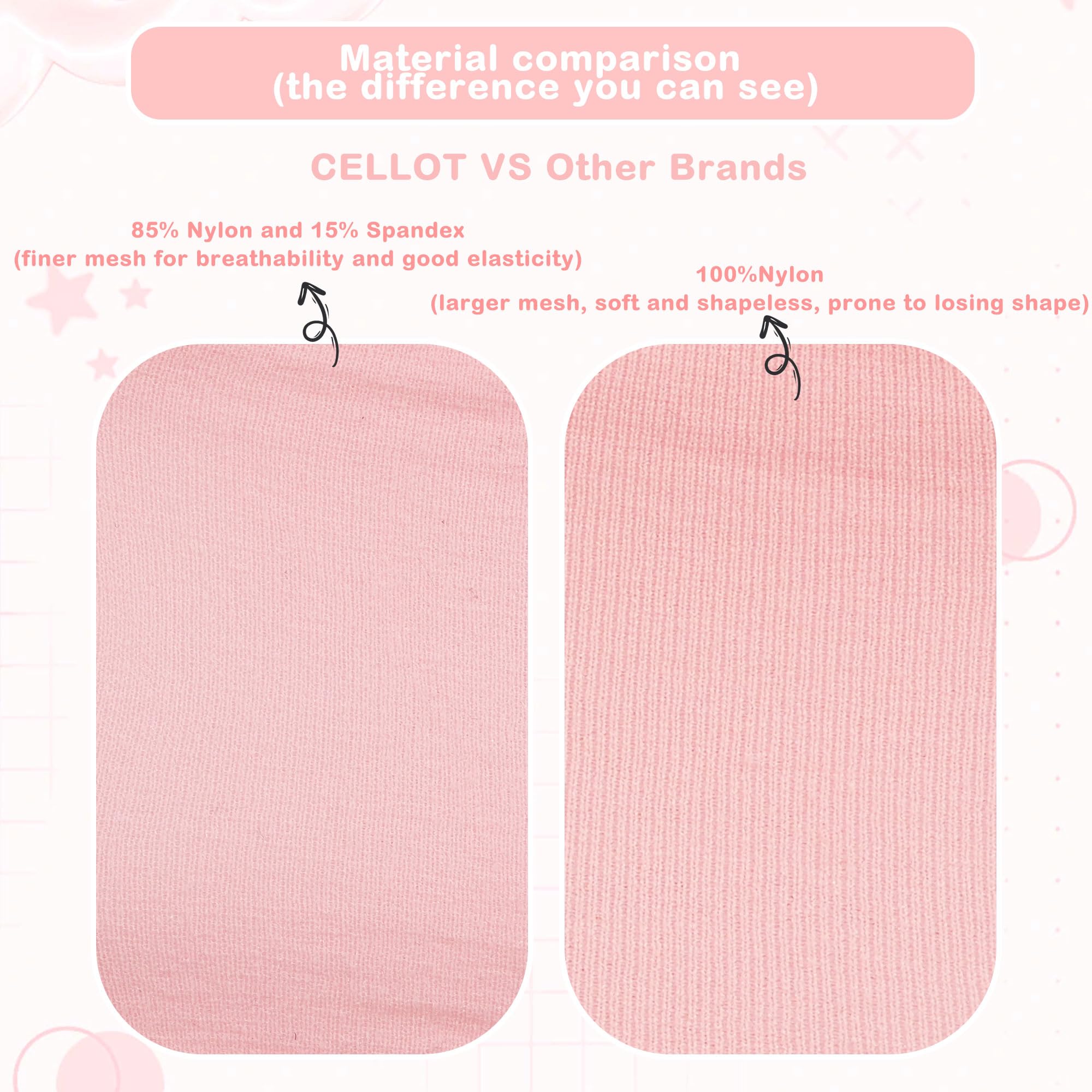 CÉLLOT 10 Colors Super Stretchy Soft Knot Baby Girl Headbands with Hair Bows Nylon Head Wrap For Newborn Baby Girls Infants Toddlers Kids