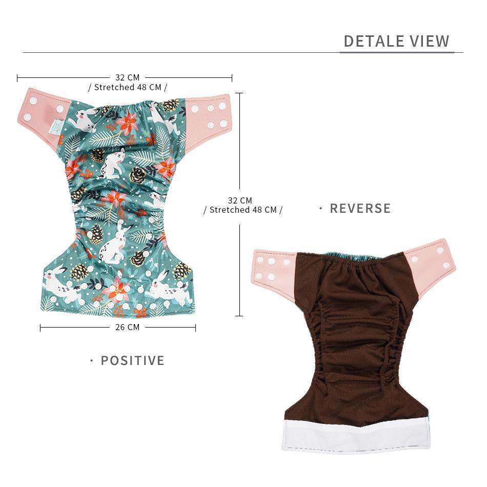 Eco-Friendly Reusable Cloth Diaper — Cartoon Owl Print