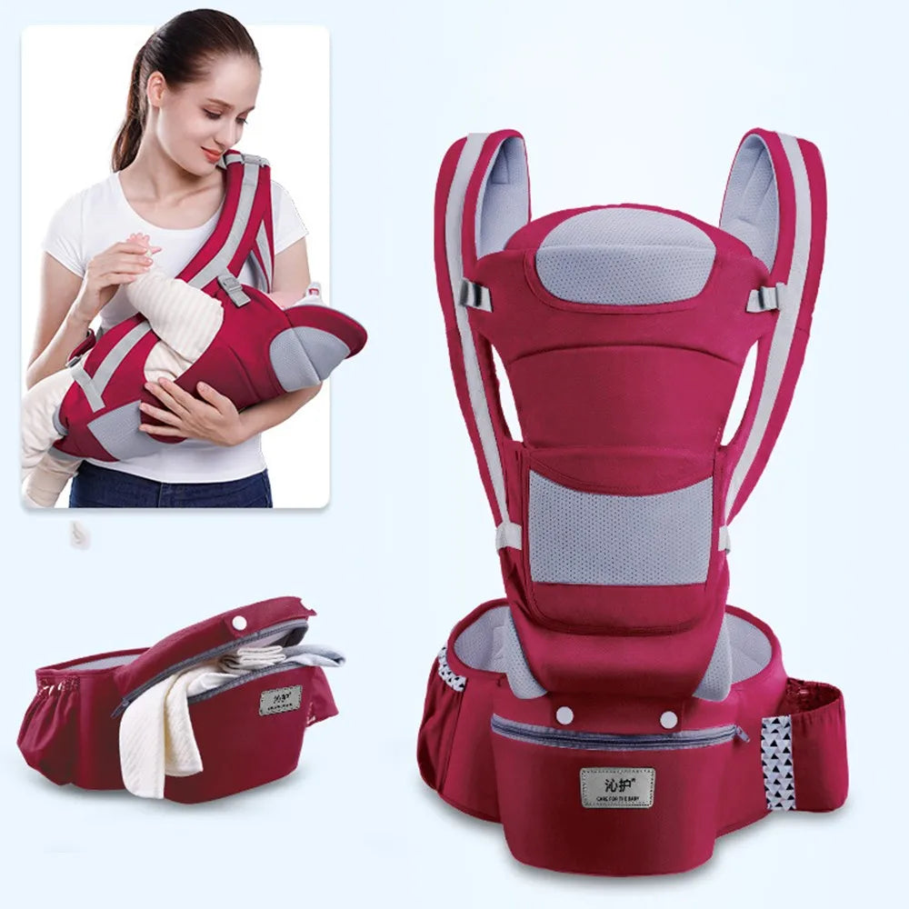 Ergonomic Baby Carrier with Hip Seat — 3-in-1