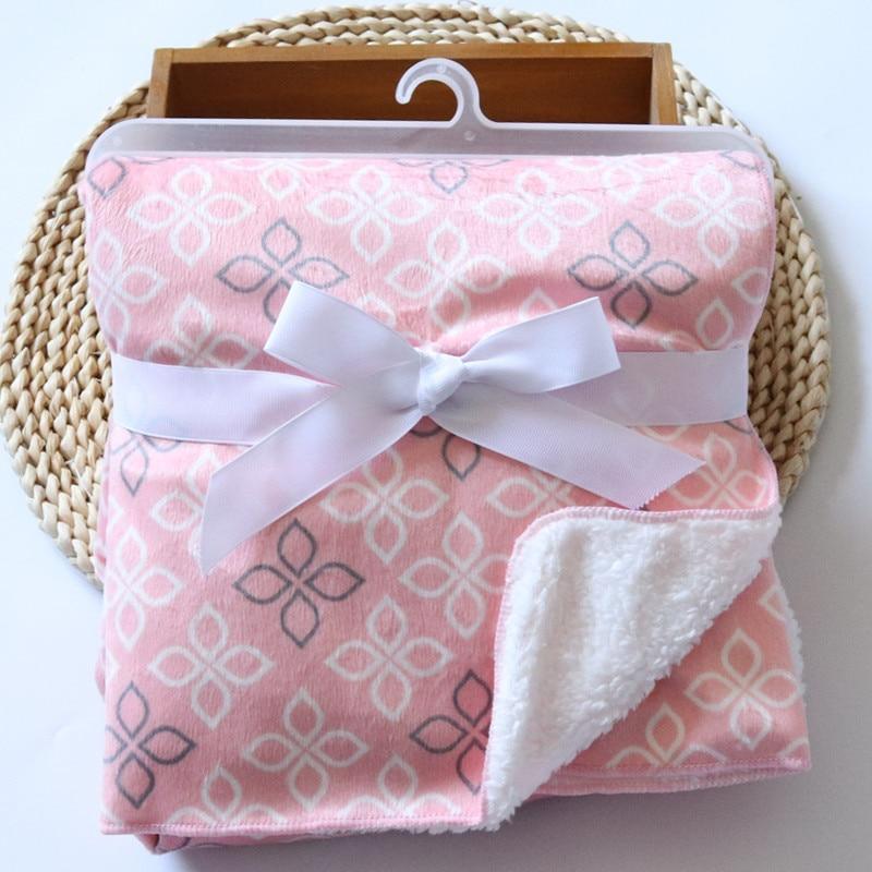 Baby Swaddle Blanket — Coral Fleece Owl Print