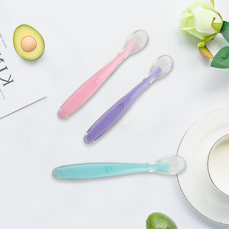 Baby Soft Silicone Temperature Sensing Spoon
