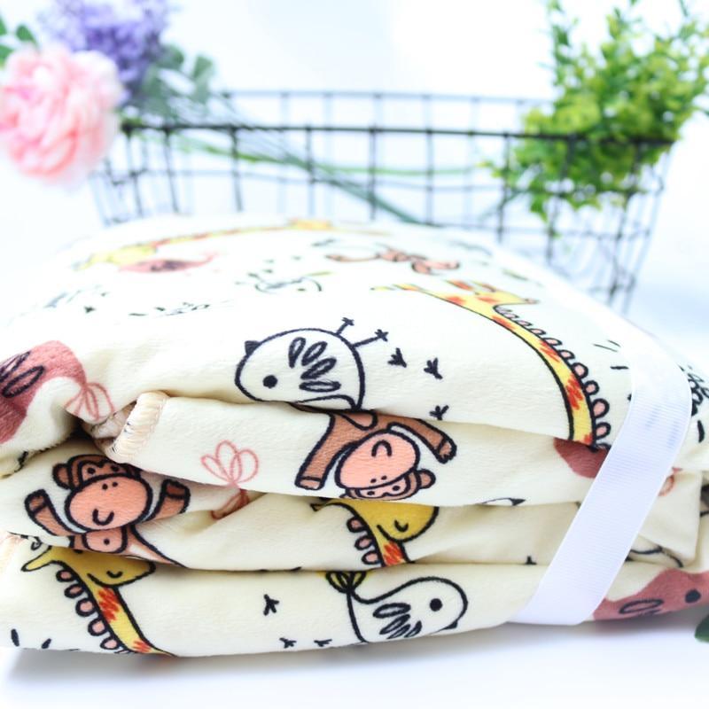 Baby Swaddle Blanket — Coral Fleece Owl Print