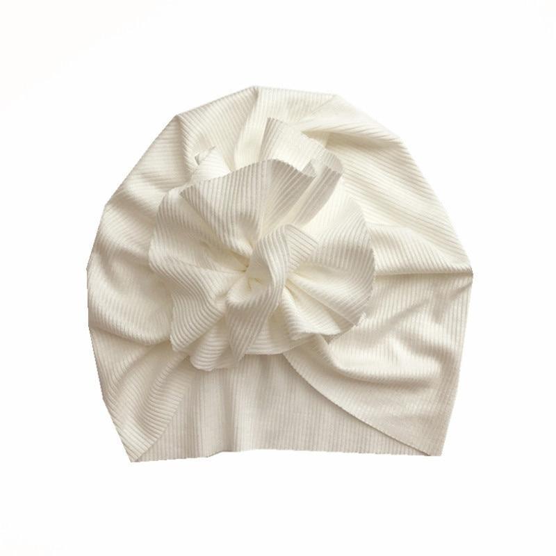 Baby Girl Flower Turban Hat — Newborn Cap Bonnet