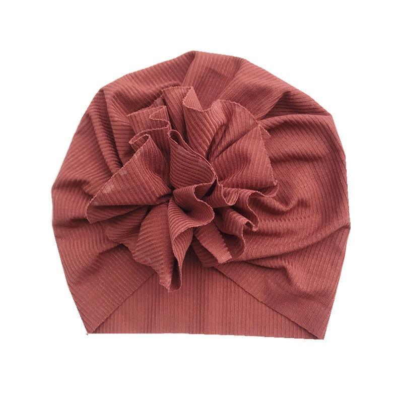 Baby Girl Flower Turban Hat — Newborn Cap Bonnet