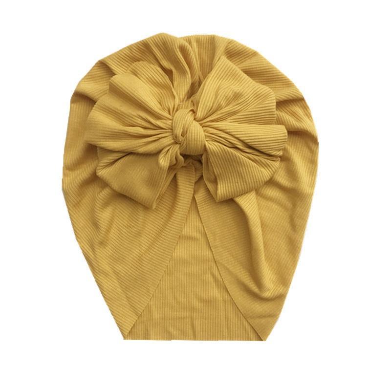 Baby Girl Flower Turban Hat — Newborn Cap Bonnet