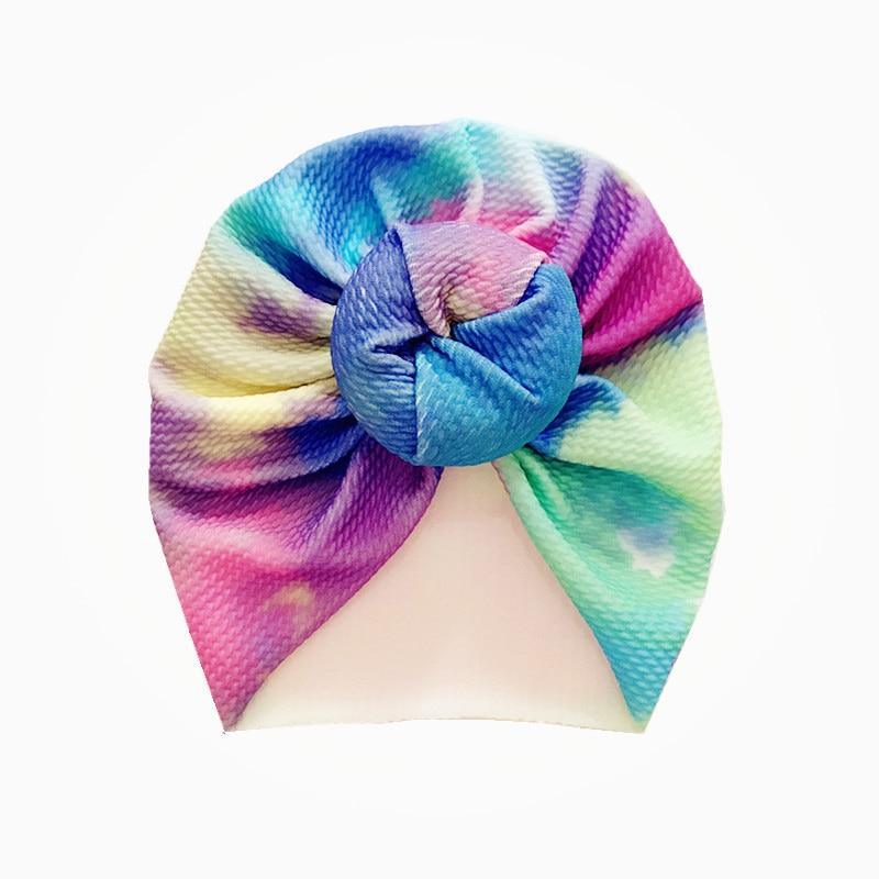 Baby Girl Flower Turban Hat — Newborn Cap Bonnet