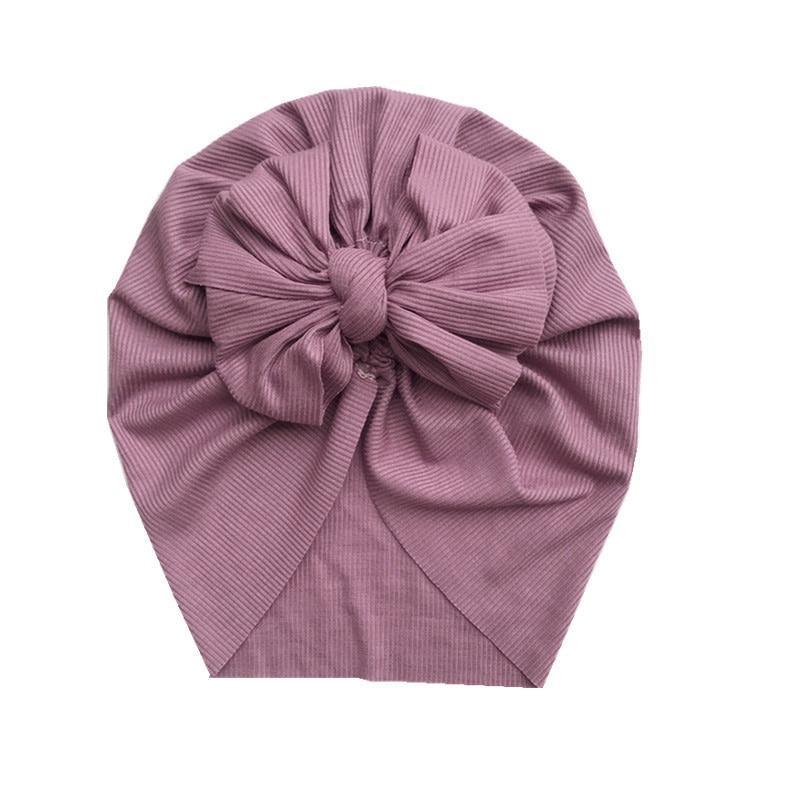 Baby Girl Flower Turban Hat — Newborn Cap Bonnet