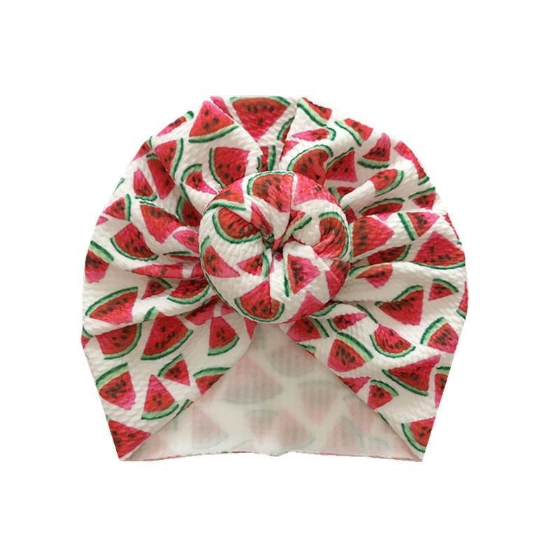 Baby Girl Flower Turban Hat — Newborn Cap Bonnet