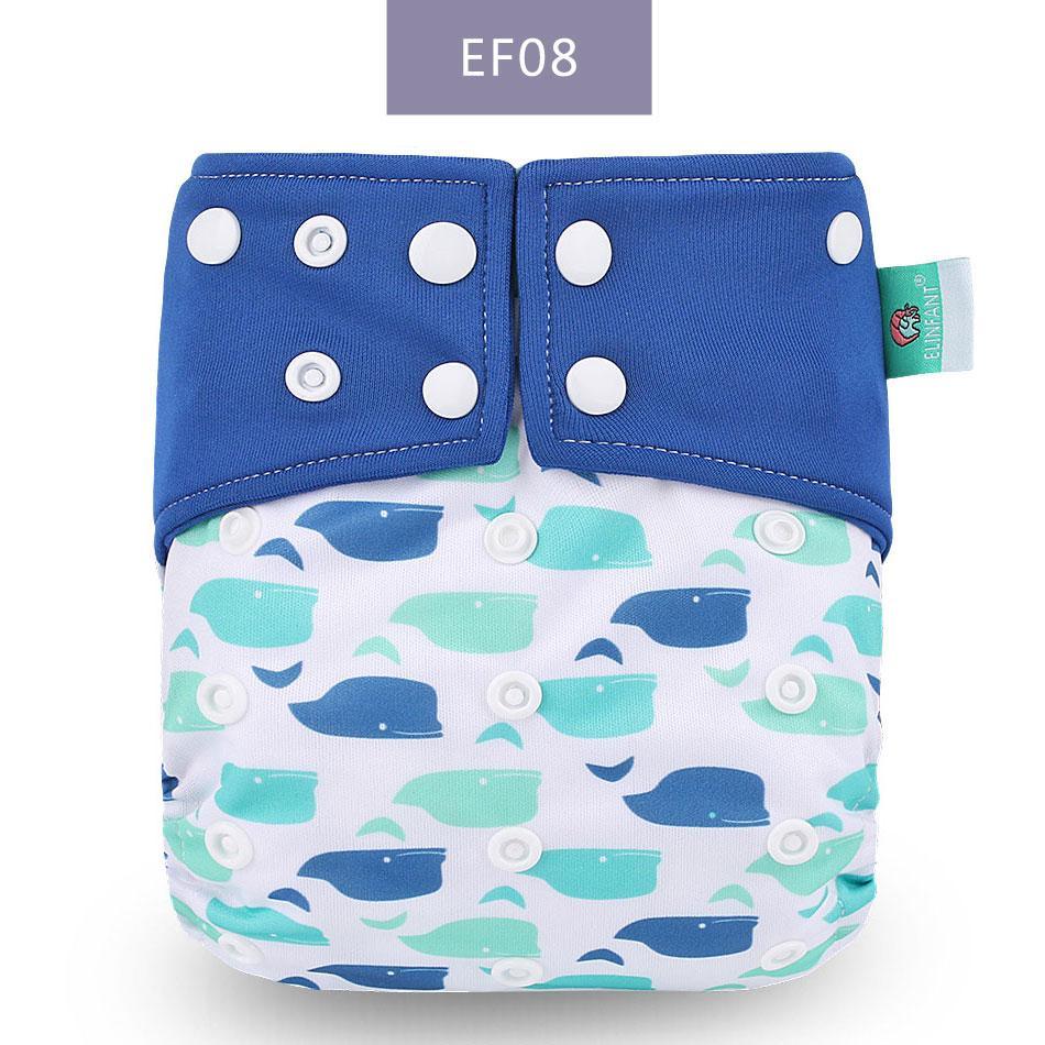 Eco-Friendly Reusable Cloth Diaper — Cartoon Owl Print