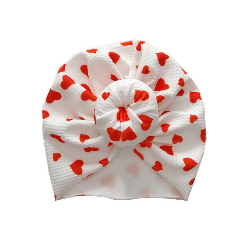 Baby Girl Flower Turban Hat — Newborn Cap Bonnet