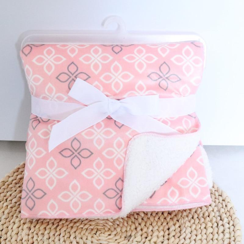 Baby Swaddle Blanket — Coral Fleece Owl Print