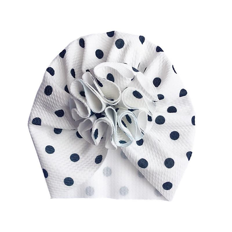 Baby Girl Flower Turban Hat — Newborn Cap Bonnet