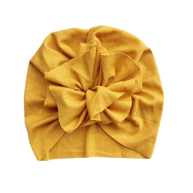 Baby Girl Flower Turban Hat — Newborn Cap Bonnet