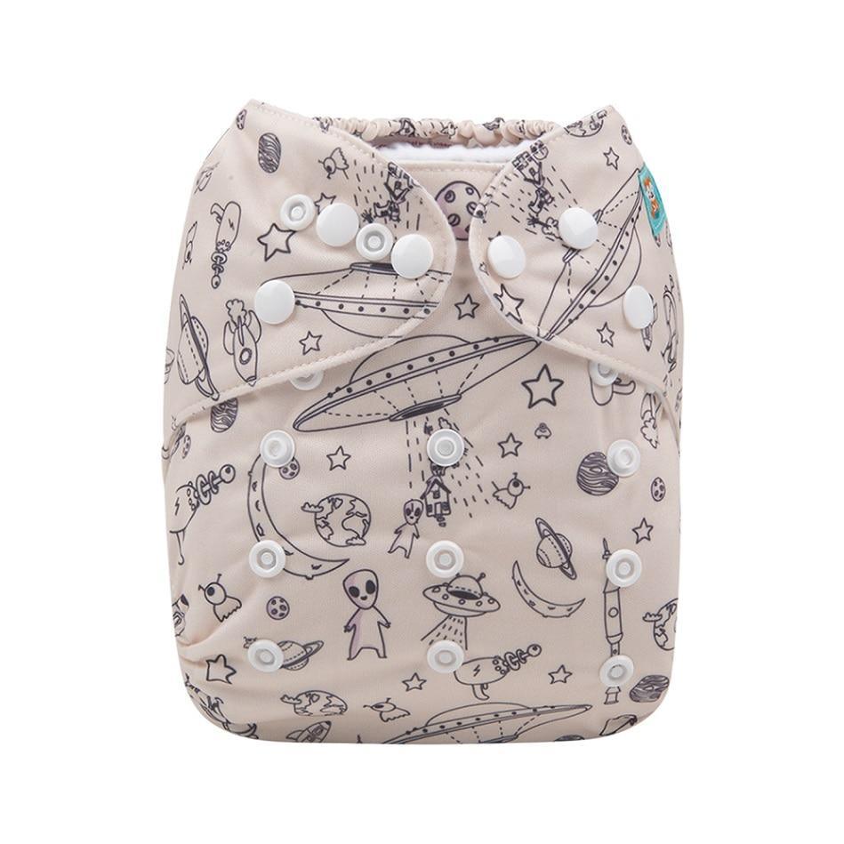 Baby Reusable Cloth Diaper with Microfiber Insert — One Size Fits All
