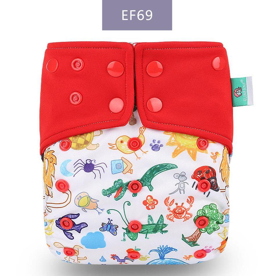 Eco-Friendly Reusable Cloth Diaper — Cartoon Owl Print