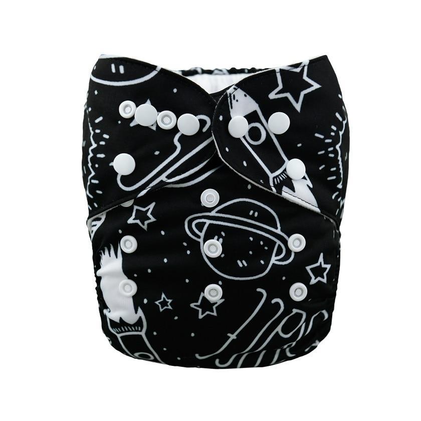 Baby Reusable Cloth Diaper with Microfiber Insert — One Size Fits All