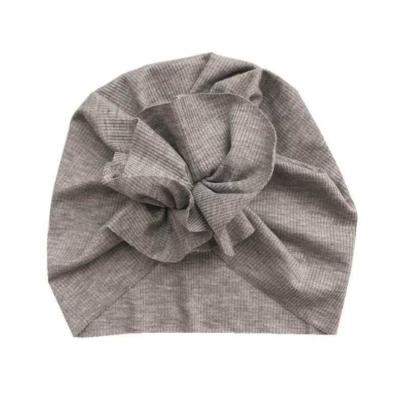 Baby Girl Flower Turban Hat — Newborn Cap Bonnet